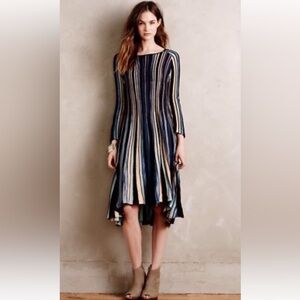 Moth Anthropologie NWT Striped Nora Dress full slip multicolor Small